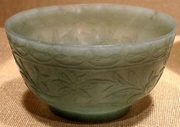Nineteenth century jade bowl, India